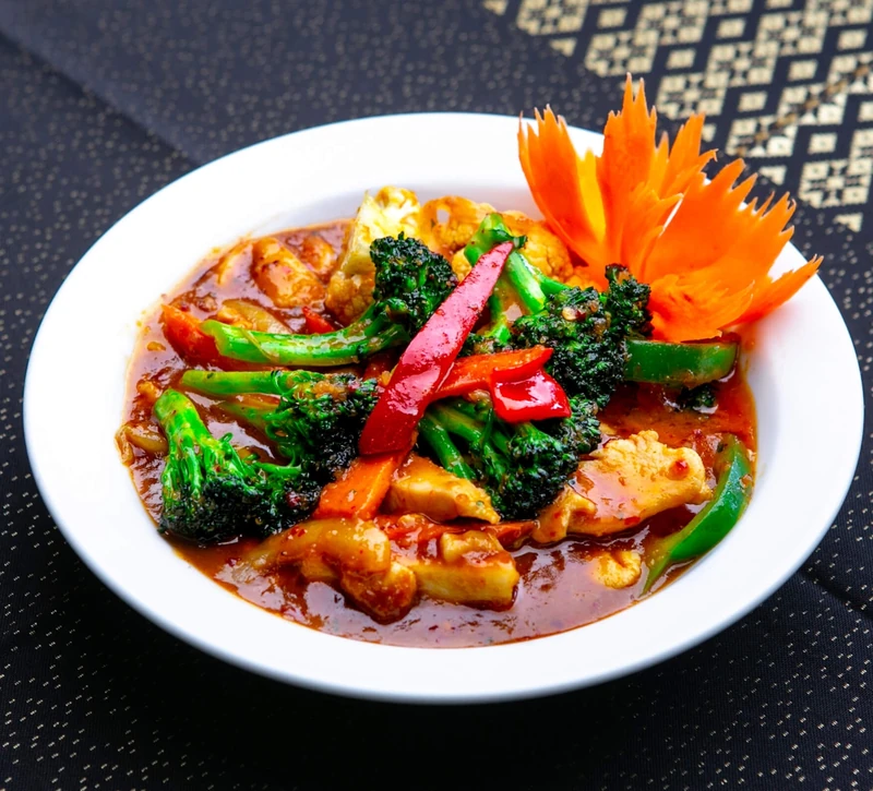 Vegetarian-friendly plates at Shaba Thai Cuisine, a family-run Thai restaurant on Portage Avenue, Winnipeg