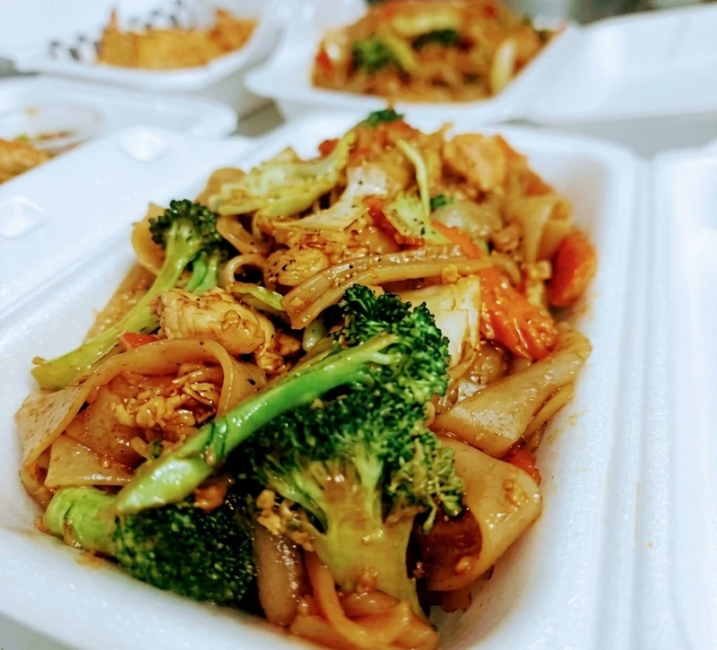 Pad Siew stir-fried Thai noodles at Shaba Thai Cuisine, West End Winnipeg